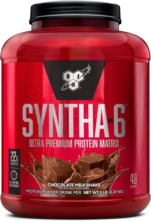 BSN SYNTHA-6 Whey Protein Powder with Micellar Casein, Milk Protein Isolate, Chocolate Milkshake