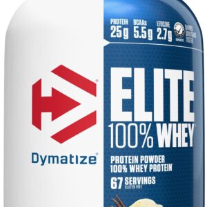 Dymatize Elite 100% Whey Protein Powder, 25g Protein Gourmet Vanilla5lbs