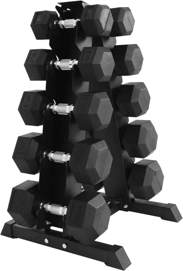 Rubber Coated Hex Dumbbell Weight Set and Storage Rack, Multiple Packages - AliExpress 18 - Image 2
