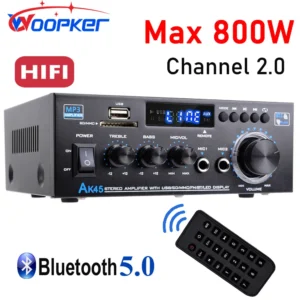 Woopker AK45 HiFi Digital Amplifier Max Power 90Wx2 Channel 2.0 Bluetooth Surround Sound AMP Speaker for Home Car - AliExpress 44