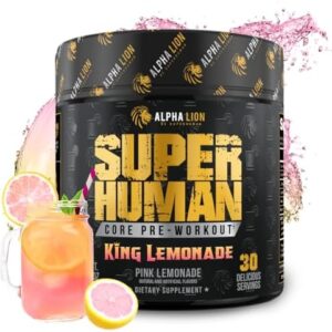 ALPHA LION Core Pre Workout with Creatine for Performance, Beta Alanine for Muscle, L-Citrulline for Pump & Tri-Source Caffeine for Sustained Energy (30 Servings, King Lemonade Flavor) : Health & Household